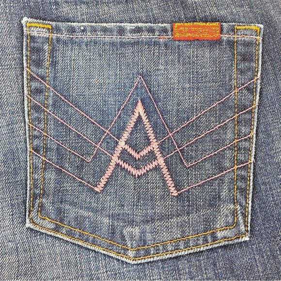 7 For All Mankind pink stitching A pocket bootcut flare jeans EUC U13006… - Picture 5 of 10